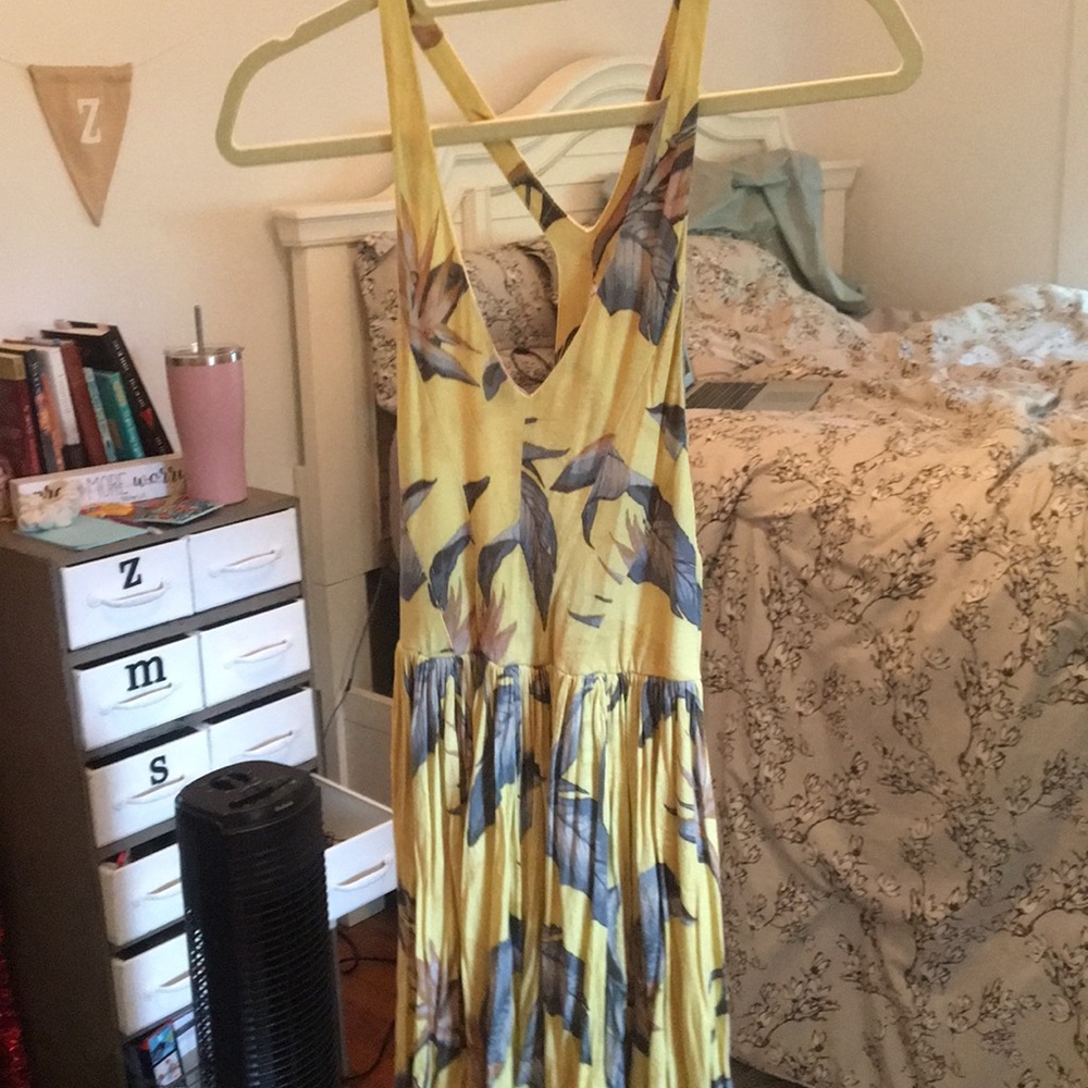 yellow floral urban romper